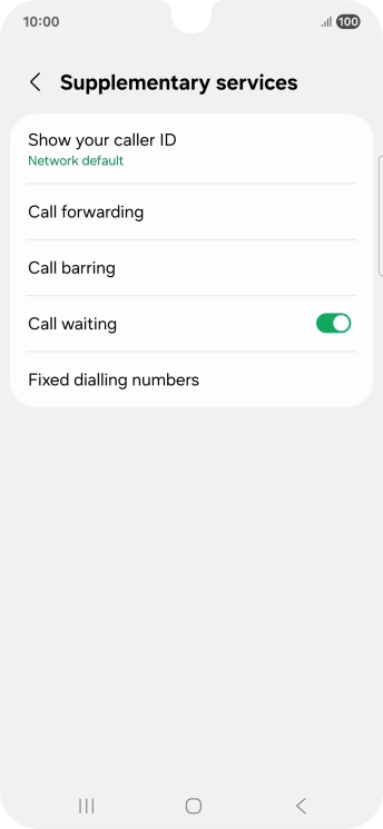 Press Call forwarding.