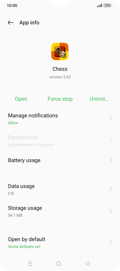 Press Storage usage.