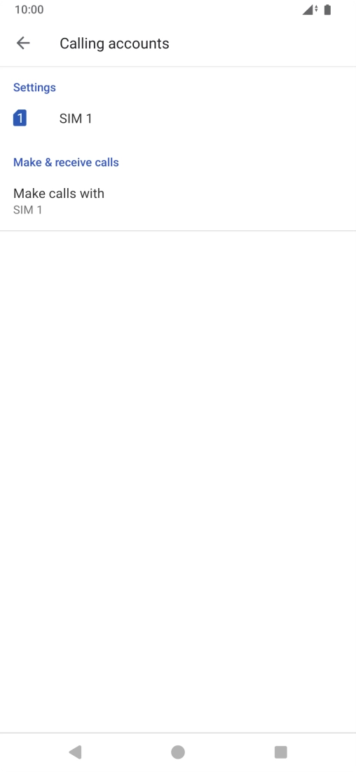 Press the name of the SIM.