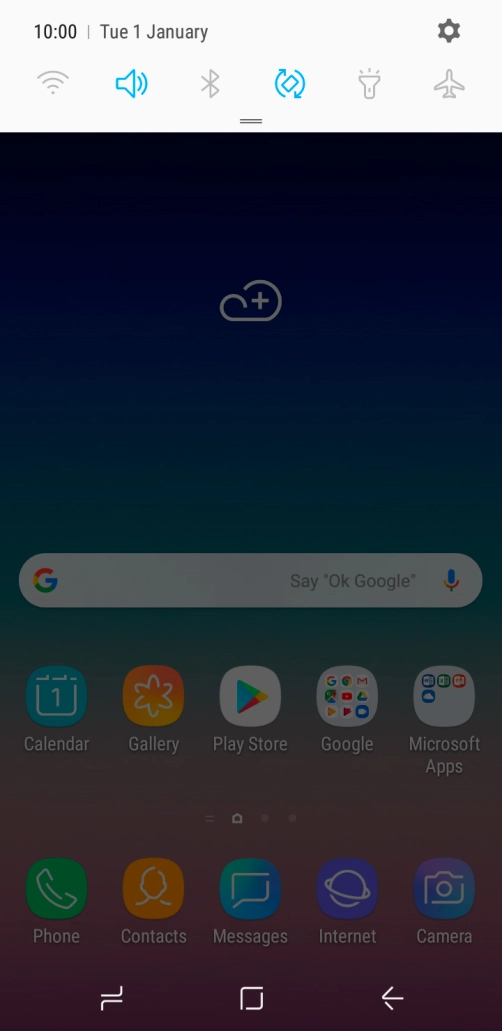 Press the settings icon.
