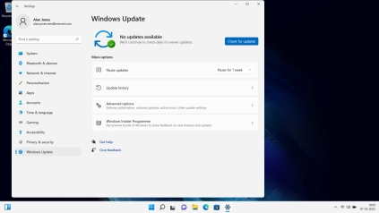 Click Check for updates. If a new software version is available, it's displayed. Follow the instructions on the screen to update the laptop software.