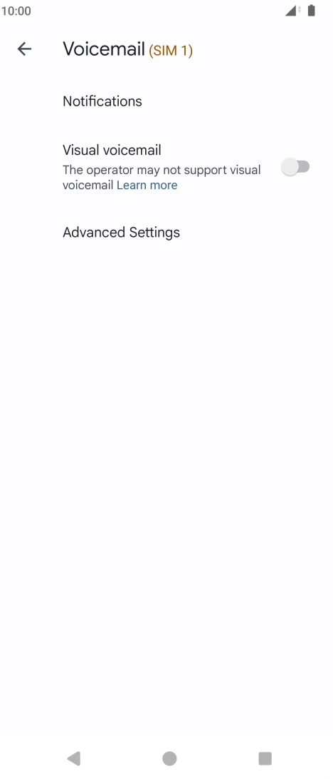Press Advanced Settings.