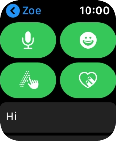 Press the required quick reply.