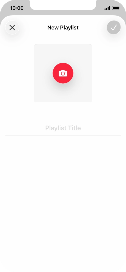 Press the text input field and key in a name for the playlist.