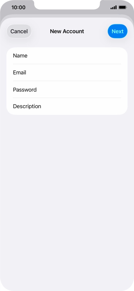 Press Description and key in the required name.
