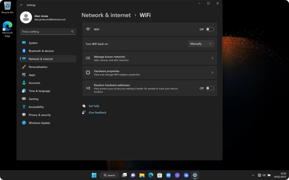 Click the indicator next to 