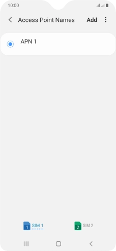 Press the required SIM.