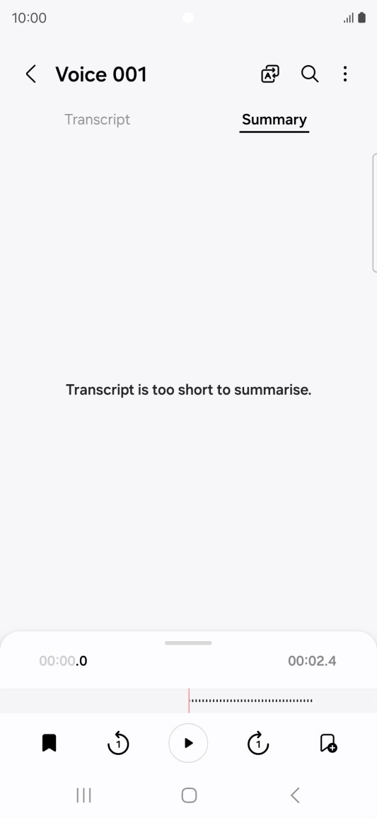 Press the Return key to save the changes.