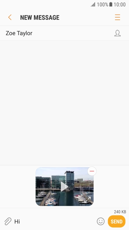 Press SEND when you've written your picture message.