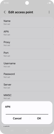 Key in eezone and press OK.