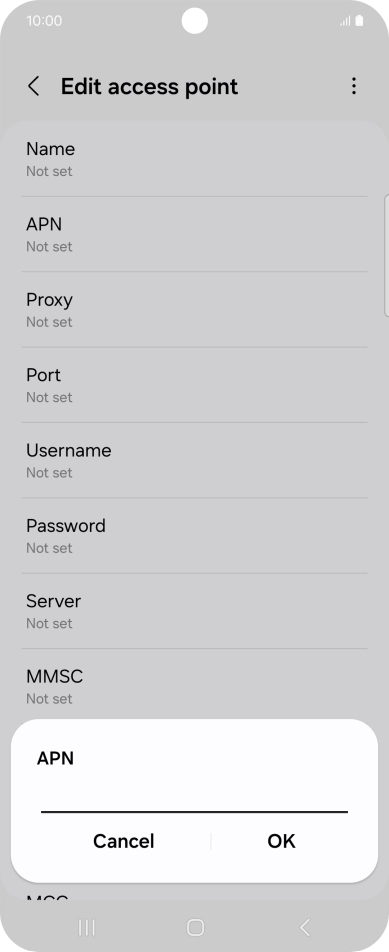 Key in eezone and press OK.