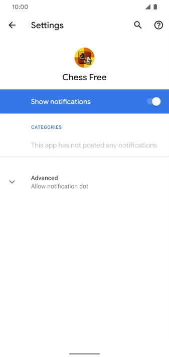 Press the indicator next to 