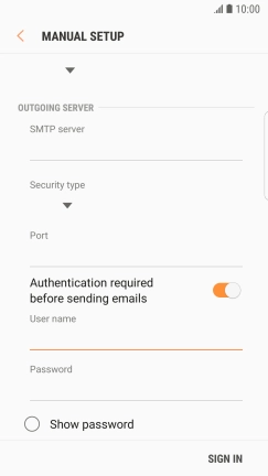 Press the field below 