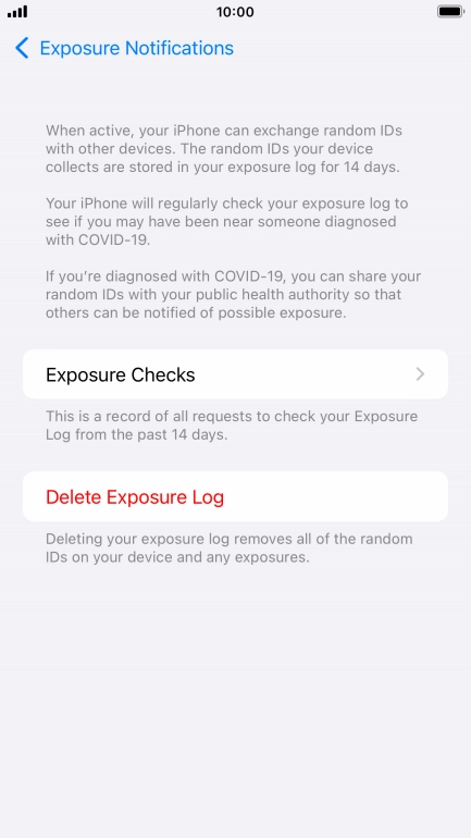 Press Delete Exposure Log.