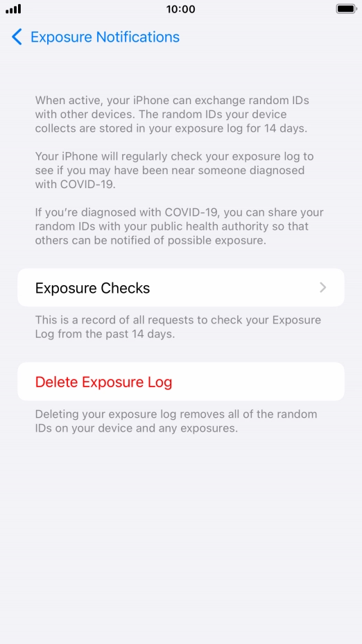 Press Delete Exposure Log.