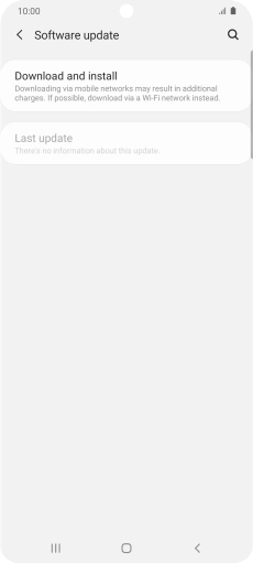 Press Download and install. If a new software version is available, it's displayed. Follow the instructions on the screen to update the phone software.