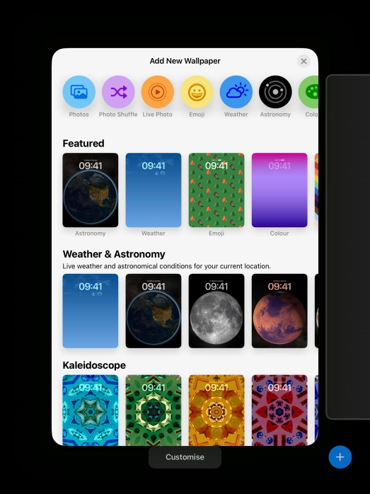 Press the required category and follow the instructions on the screen to select the required background image.