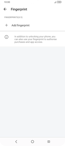 Press Add fingerprint.