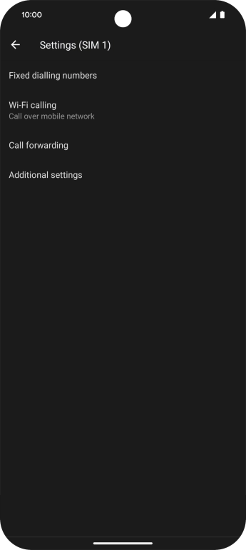 Press Call forwarding.