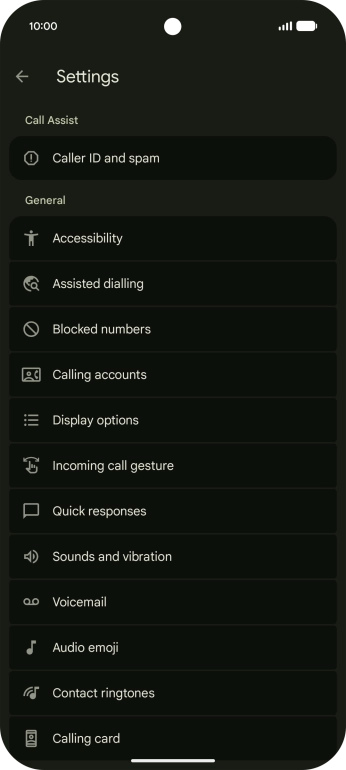 Press Calling accounts.