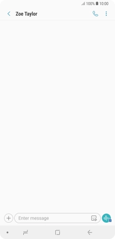 Press the text input field and write the text for your SMS.