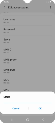 Key in 33 and press OK.