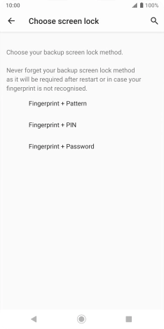 Press the required phone lock code and follow the instructions on the screen to create an additional phone lock code.
