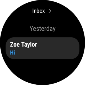 Press the required email message to read it.