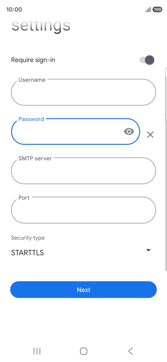Press the field below 