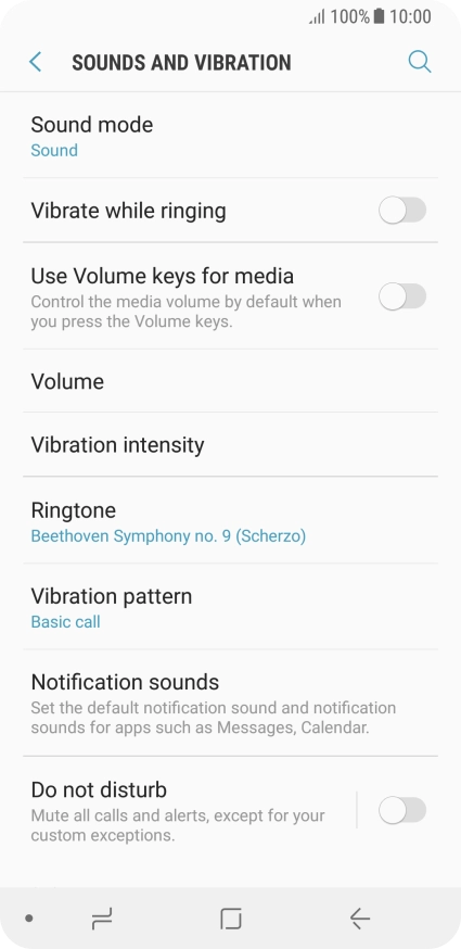 Press the Home key to return to the home screen.