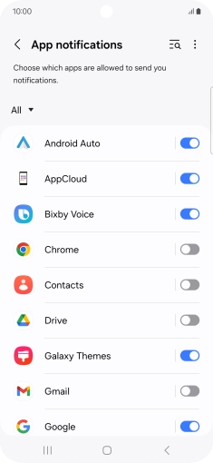 Press the drop down list.