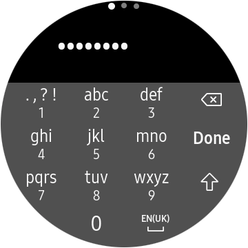 Key in the password for the Wi-Fi network and press Done.