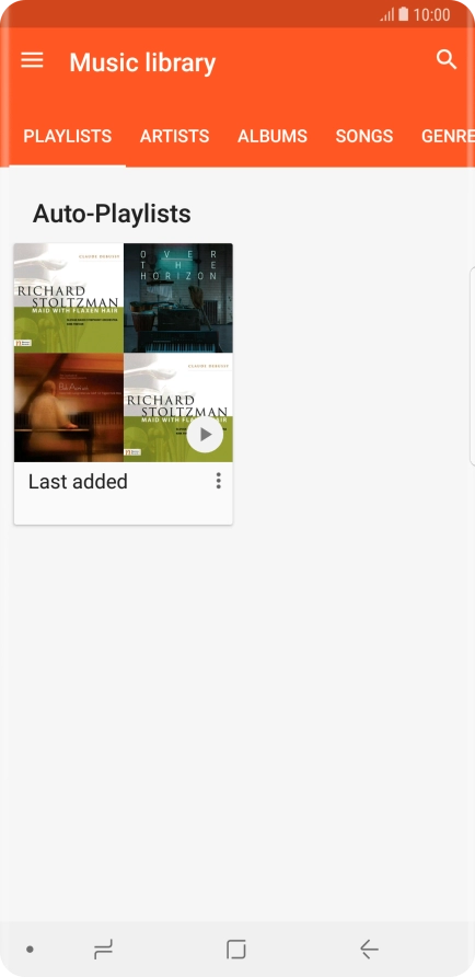 Press the required category.