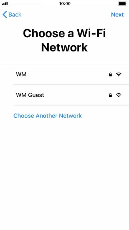 Press the required Wi-Fi network.
