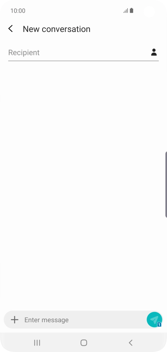 Press the search field and key in the first letters of the recipient's name.