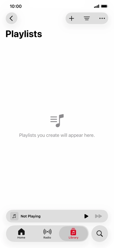 Press the new playlist icon.