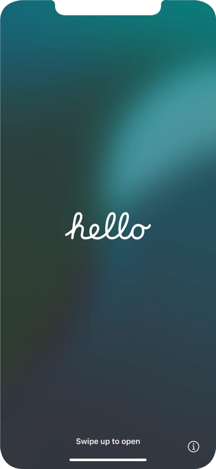 Slide your finger upwards starting from the bottom of the screen.