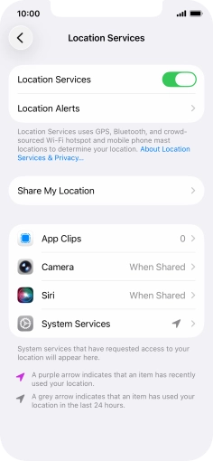 Press the required app.