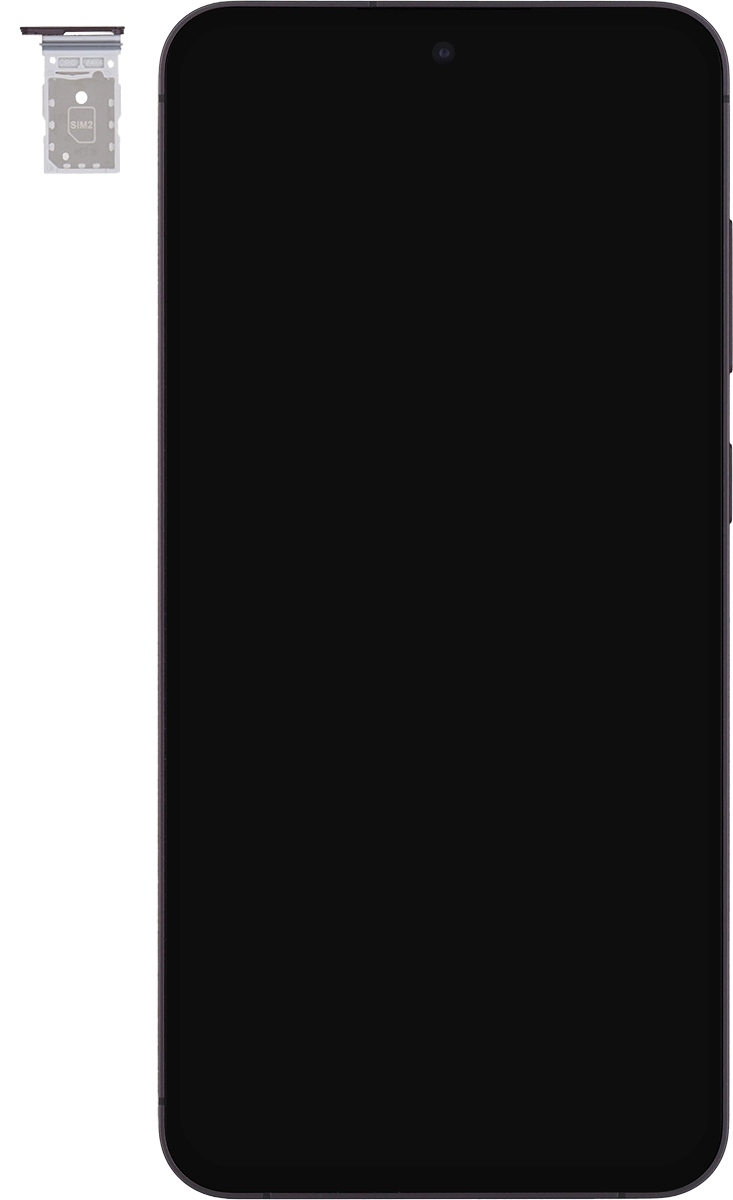 Turn the second SIM as illustrated in the second SIM holder and place it in the SIM holder.