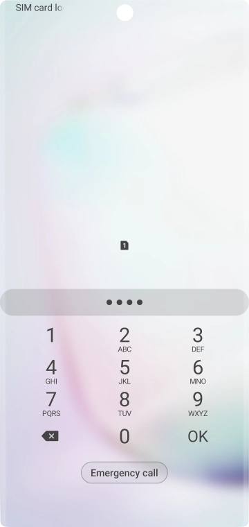 If you're asked to key in your PIN, do so and press OK. The default PIN is 1111.