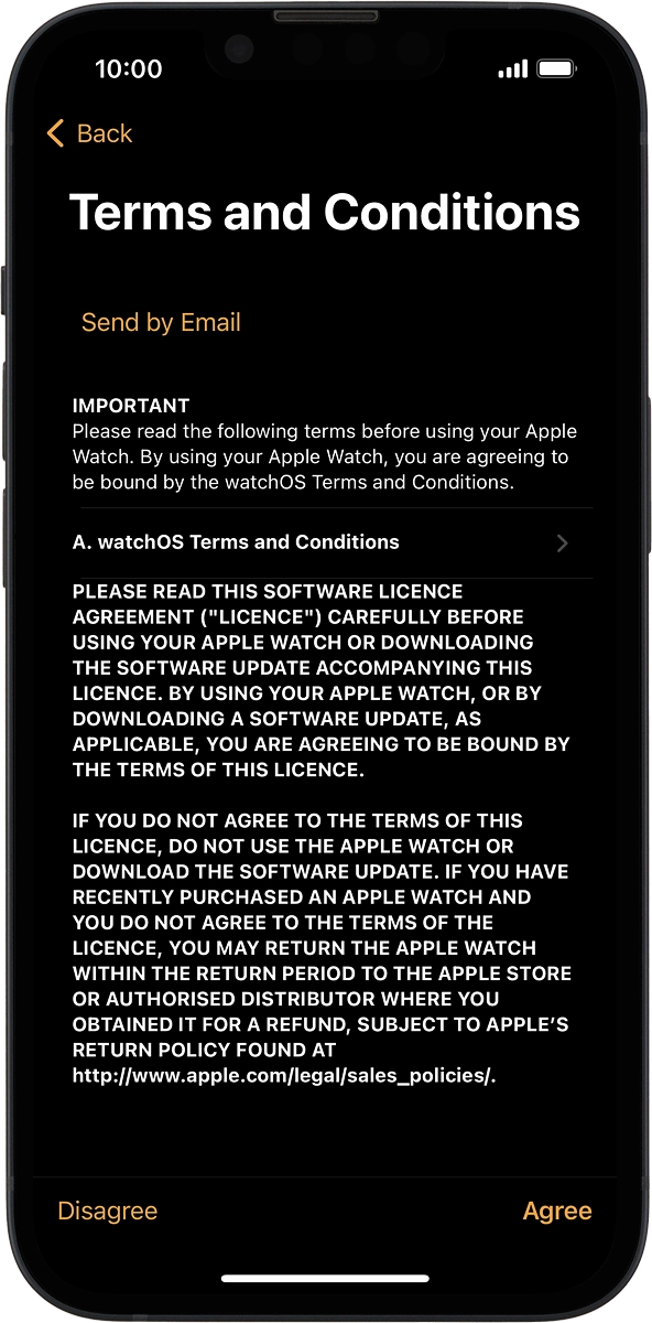 On your phone: Press Agree.