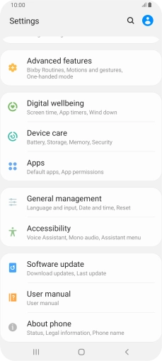 Press Software update.
