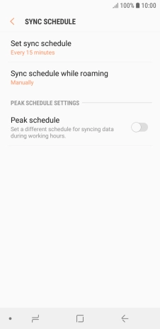 Press Set sync schedule.