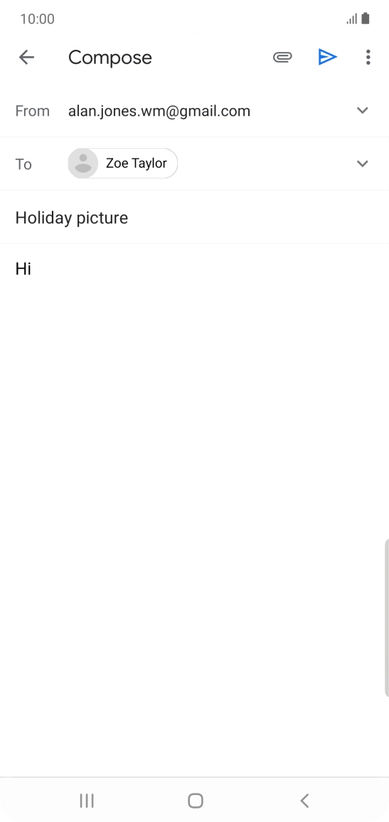 Press the attachment icon.