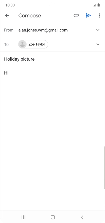 Press the attachment icon.