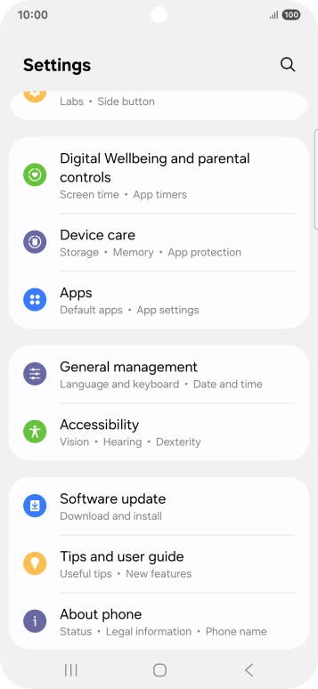 Press Software update.