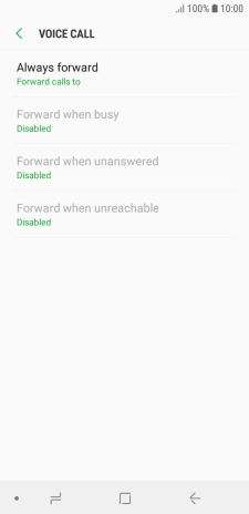 Press the required divert type.