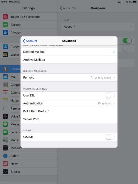 Press Authentication.