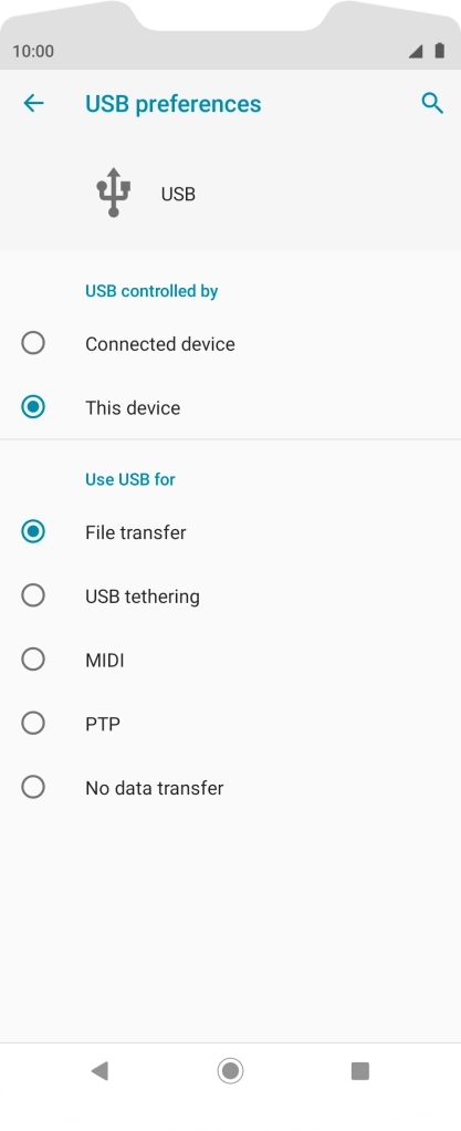Press File transfer.