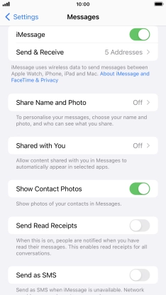 Press the indicator next to 